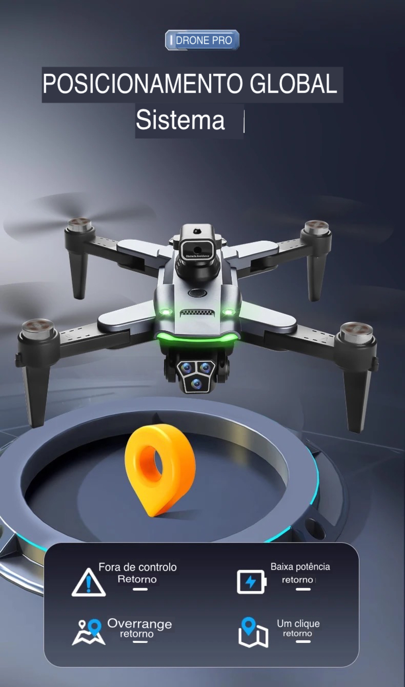 Drone Com Duas Câmeras 8k S166 GPS Maps Wifi 5G Original MW