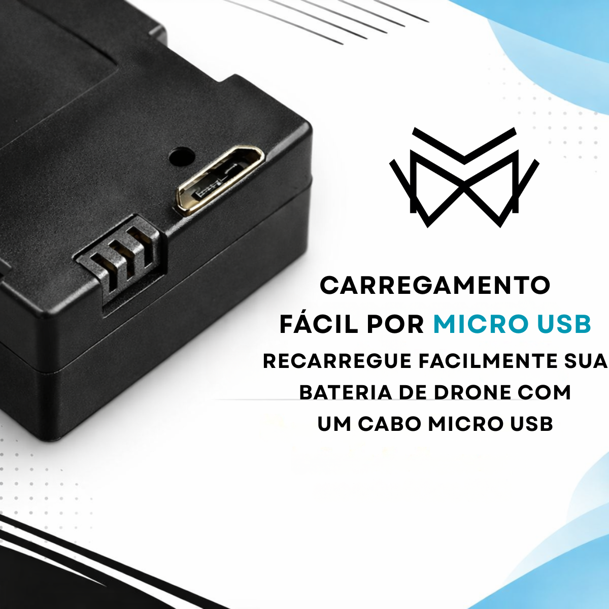 Bateria Drone Original Duravel 2600Mah Recarregavel USB