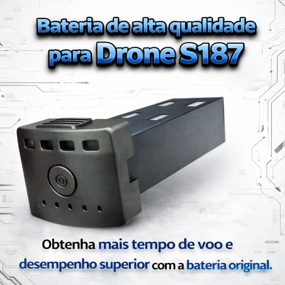 Bateria Drone S187 Original Duravel 3000mAh Recarregavel M USB
