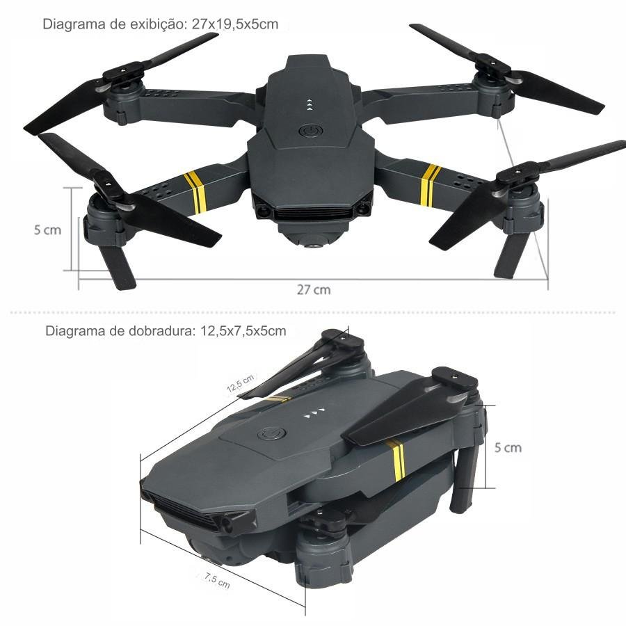 Drone Profissional com Câmera 4K E58 Pro Voo Estável Veloz