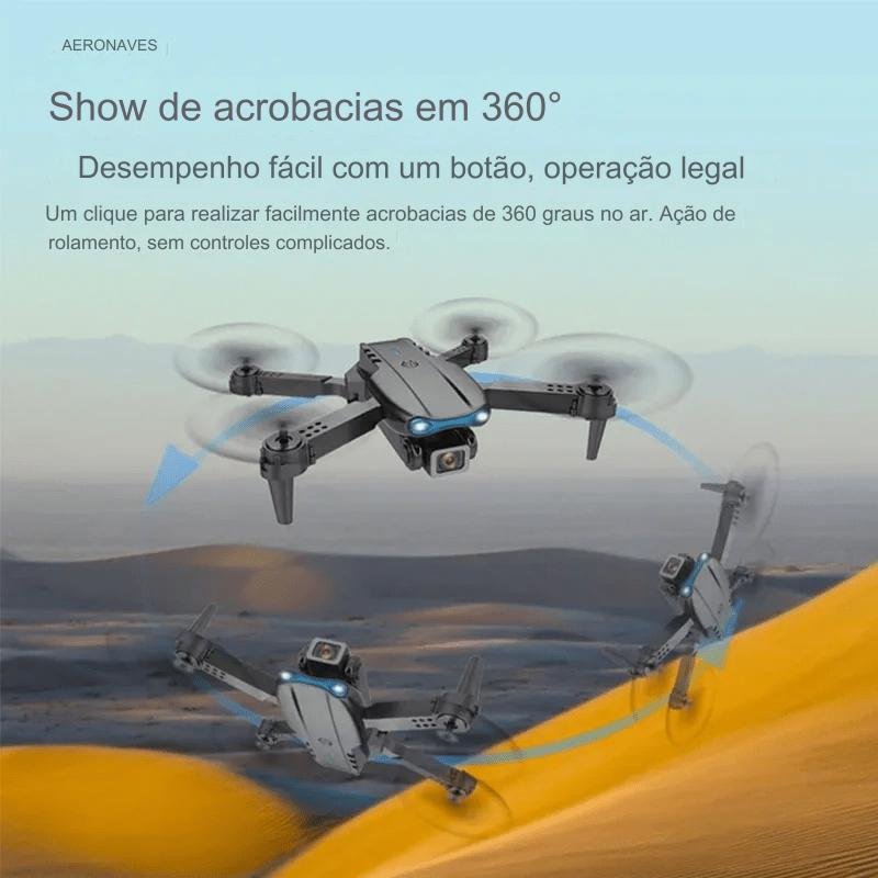 Drone Pro 4K E99 Pro Gravação WiFi 2.4G Com Três Baterias