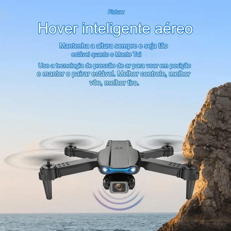 Drone Pro 4K E99 Pro Gravação WiFi 2.4G Com Três Baterias