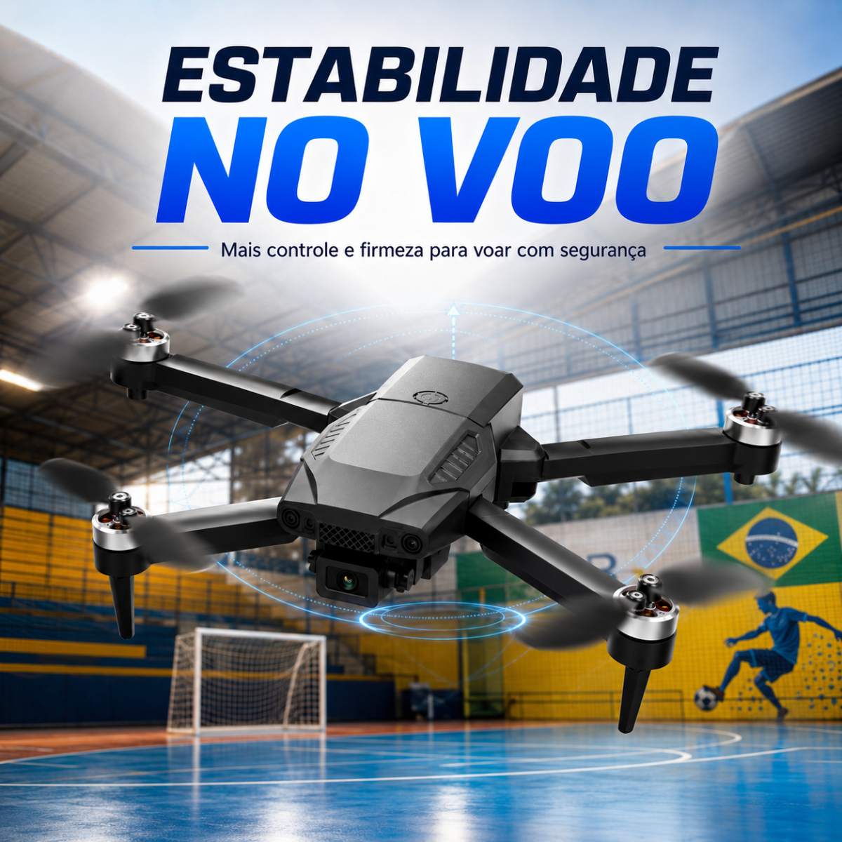 Drone F198 2025 Dual Câmera 4K HD Motor Sem Escova Estável