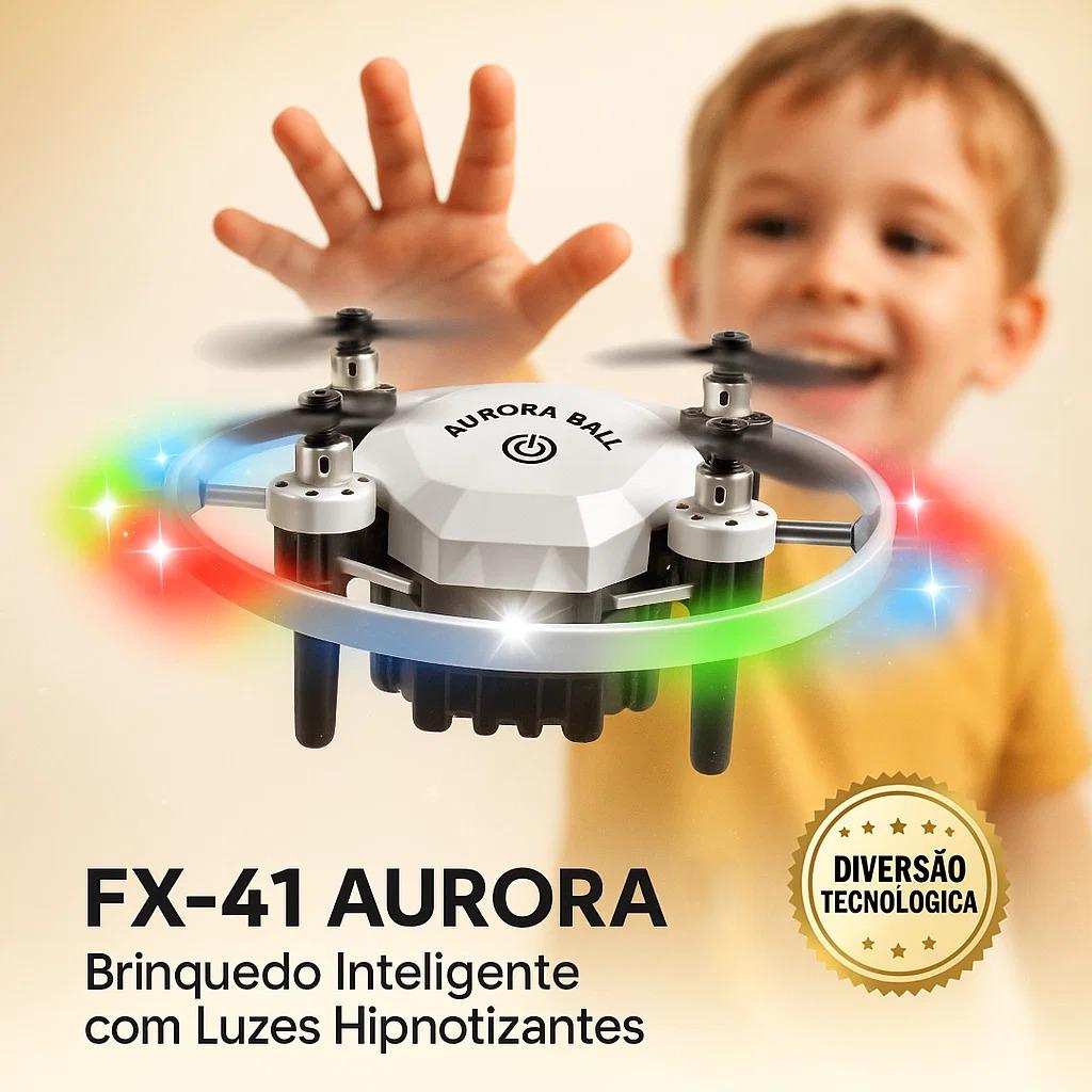 Drone Controle Remoto Giratório 360º Voa 100M Aurora Ball FX 41 Presente Crianças Inquebrável