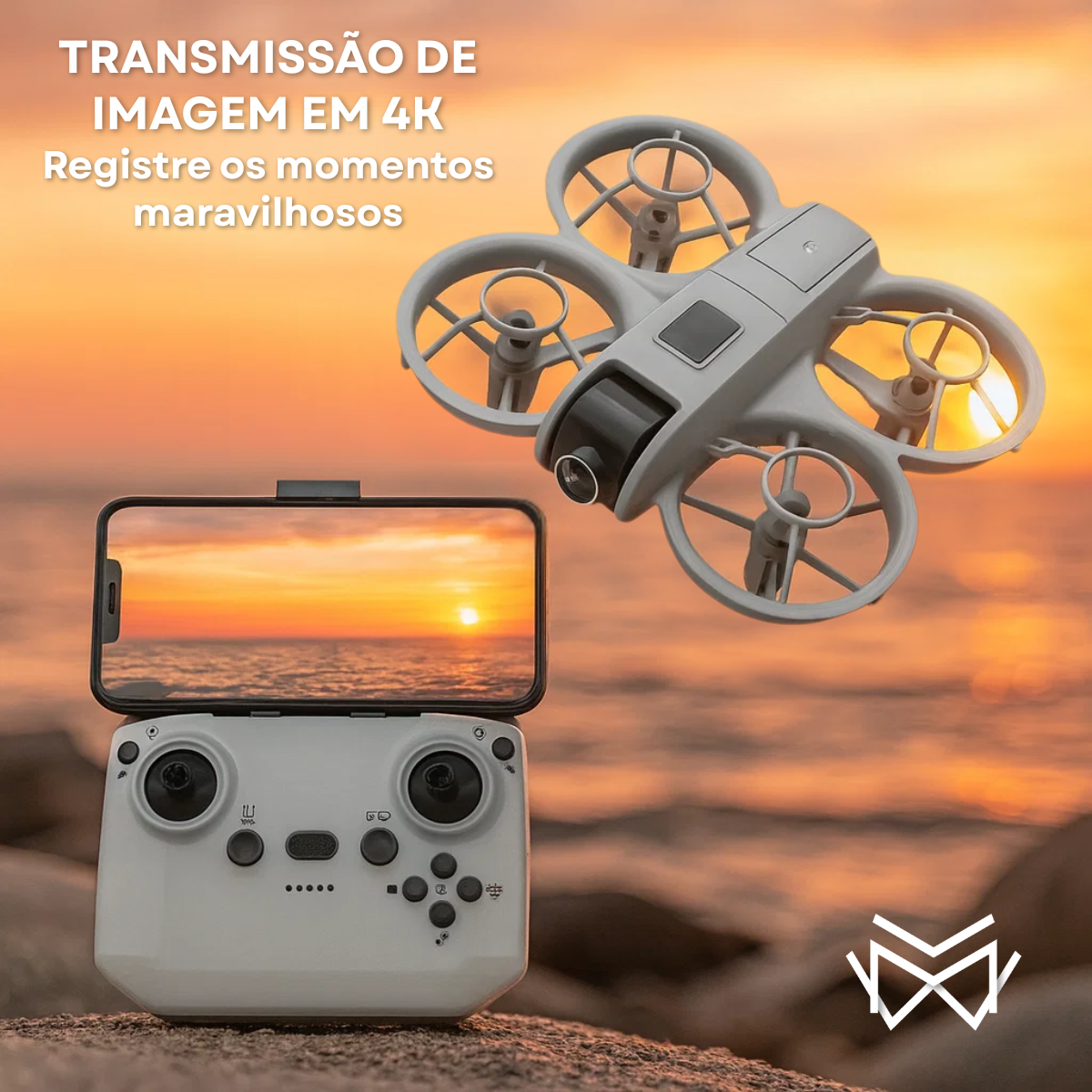 Mini Drone GT3 8k Duas Câmeras HD 5G FPV 2 Baterias
