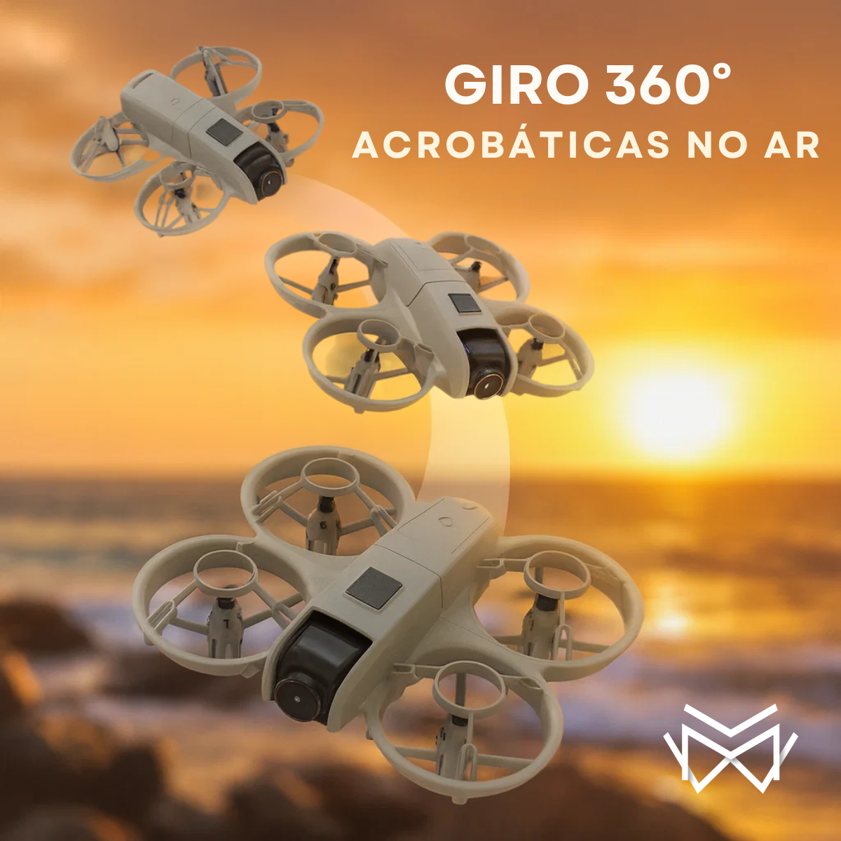 Mini Drone GT3 8k Duas Câmeras HD 5G FPV 2 Baterias