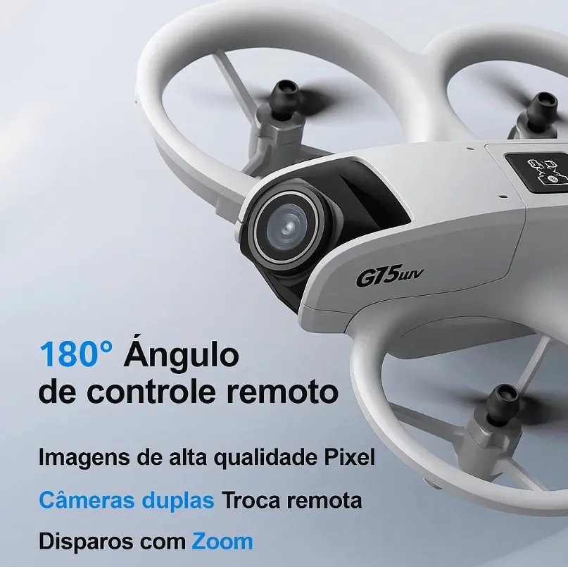 Mini Drone GT3 8k Duas Câmera HD 5G FPV Controle com Tela