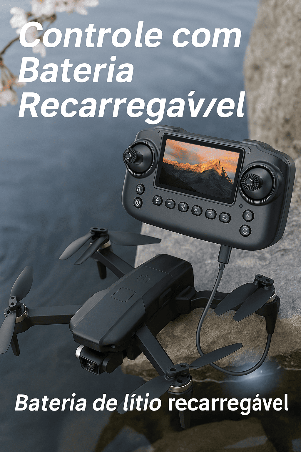 K13MAX Drone Profissional Dual Câmera 4K Full HD GPS Alto Desempenho Controle Com Tela SD