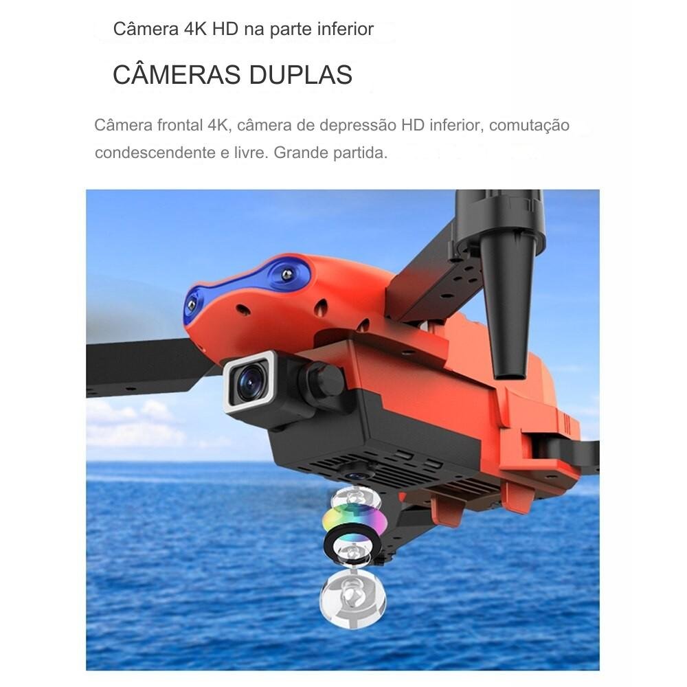 Drone com Duas Câmeras 4K K3 WiFi 2.4G FPV Voo Balístico