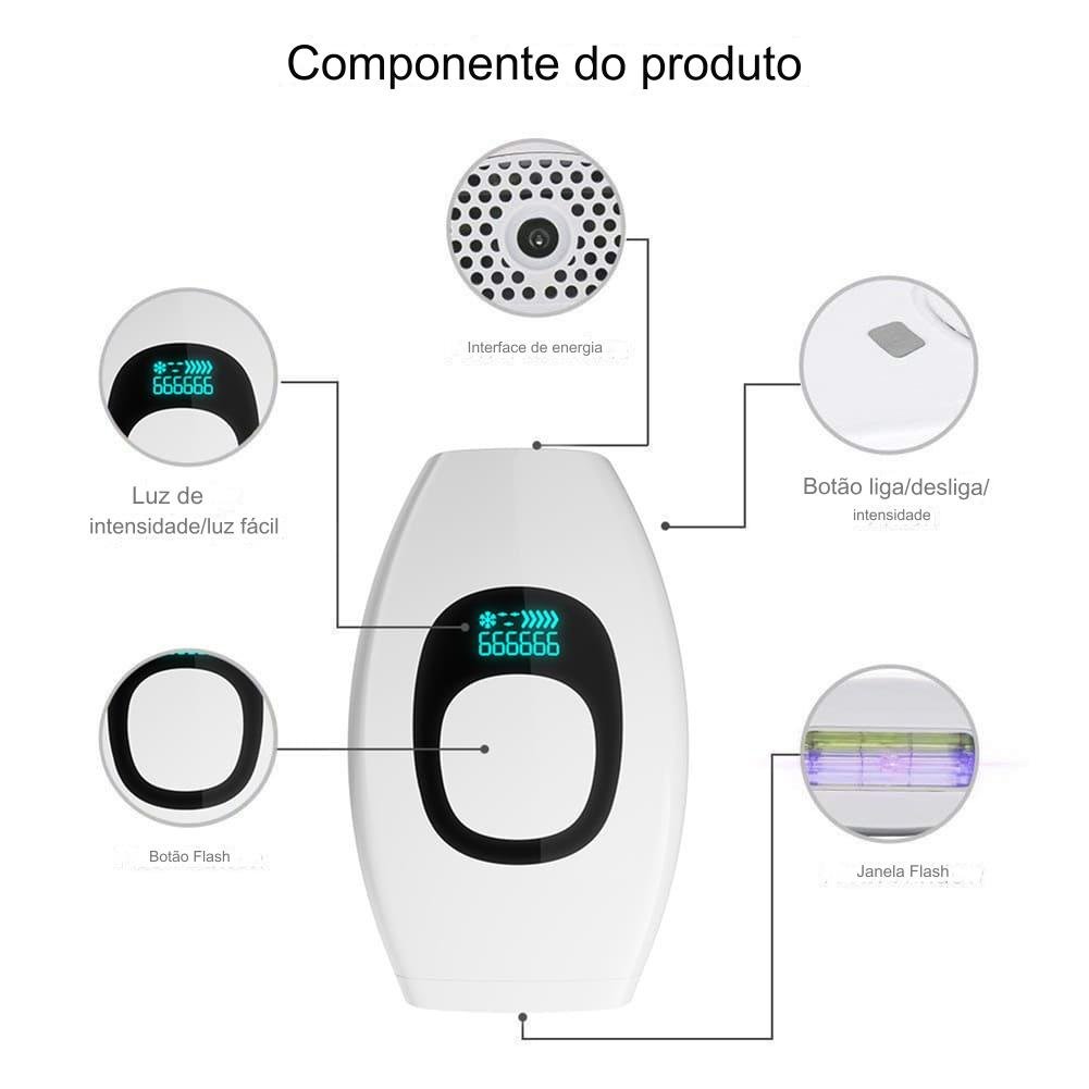 Depilador Laser 5 Níveis 999.999 Flashes