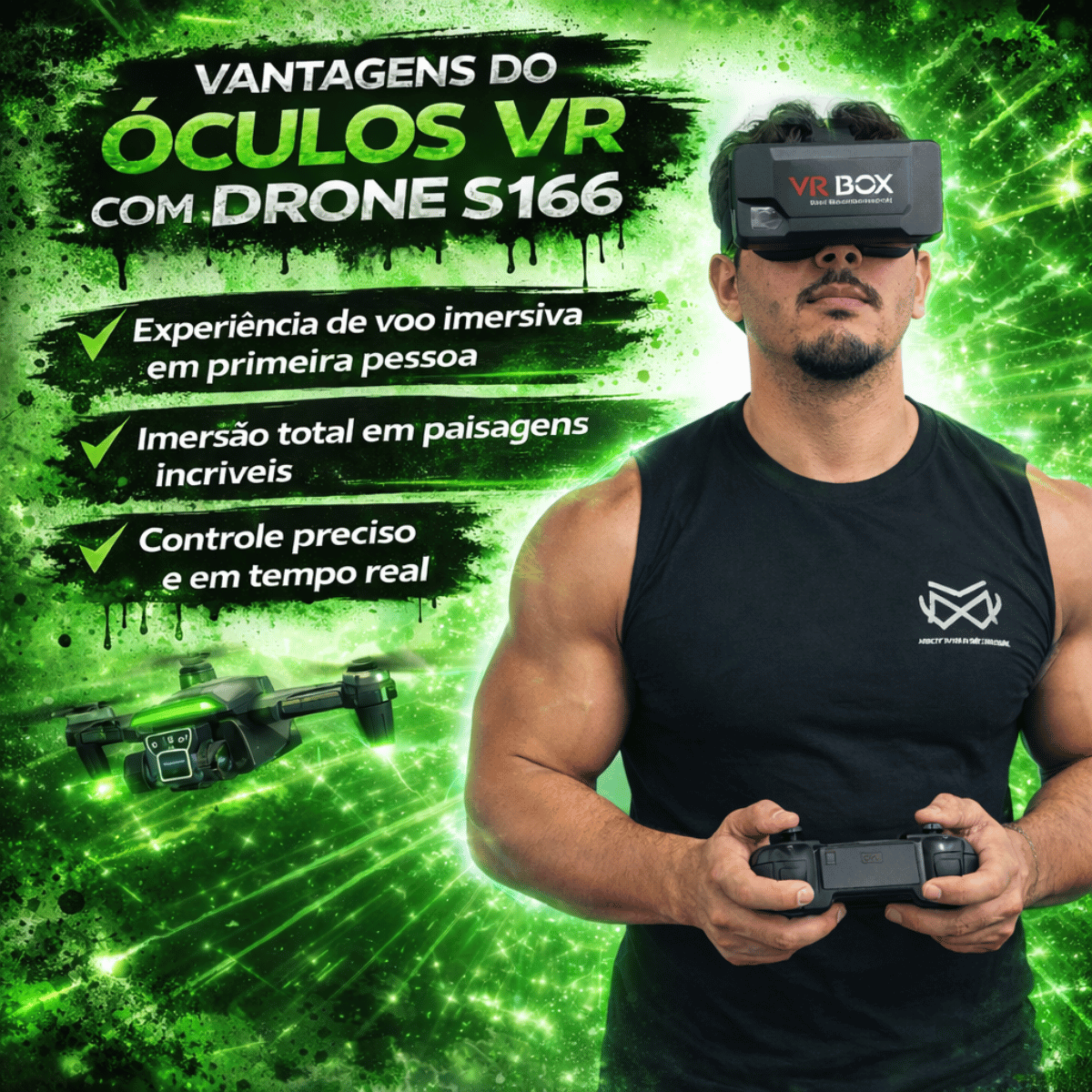 Drone S166 Com VR 8k S166 GPS Maps Wifi 5G Original MW