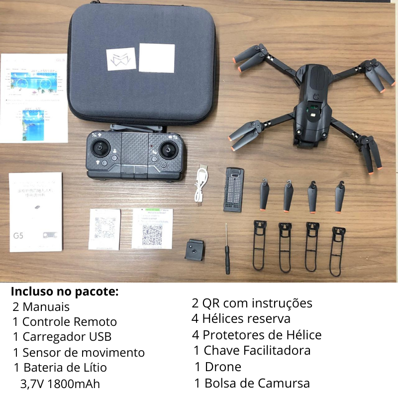 Drone S172 Max C/ Duas Câmeras 4K Wifi 5G Sem Cabeça 3 Bat