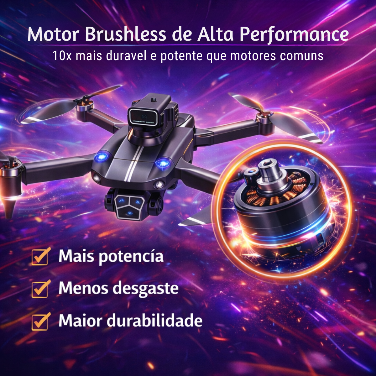 Drone Profissional S182 com Oculos VR Sensor de Obstaculos