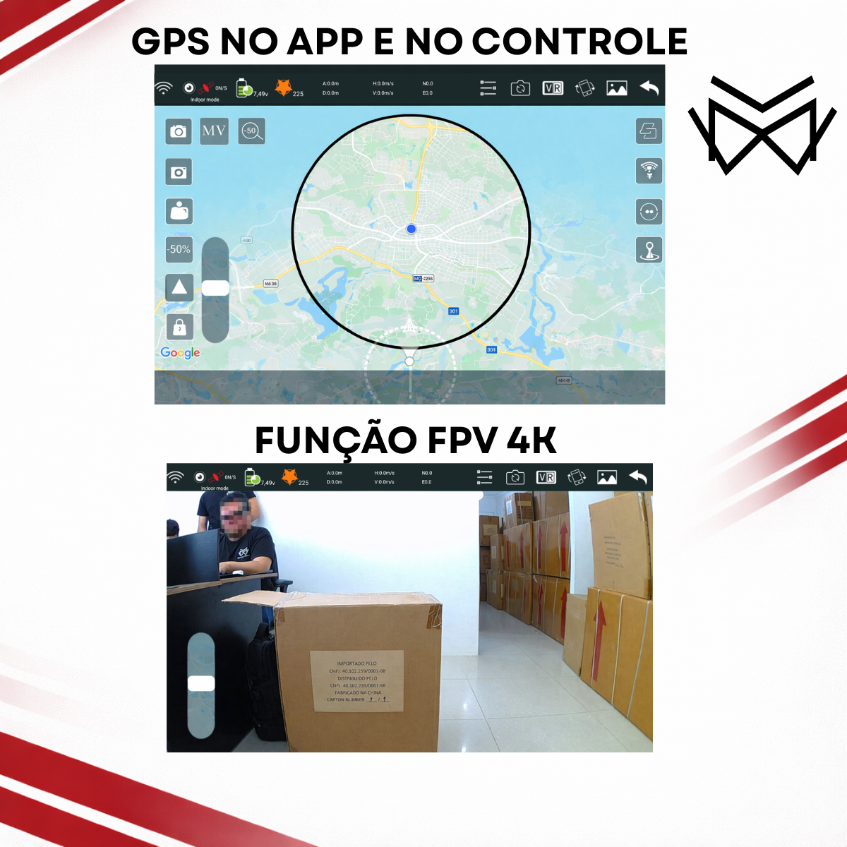 Drone Pro S187 2 Bat GPS Maps 5G 3KM 3 Gimbal Dual Cam 4K