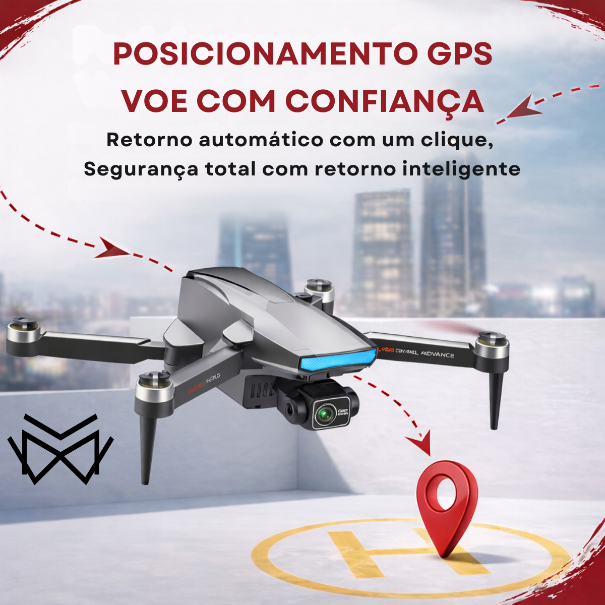 Drone Pro S187 2 Bat GPS Maps 5G 3KM 3 Gimbal Dual Cam 4K