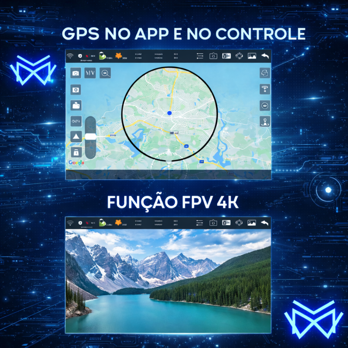 Drone Pro S187 GPS Maps Com VR 5G 3KM 3 Gimbal Dual Cam 4K