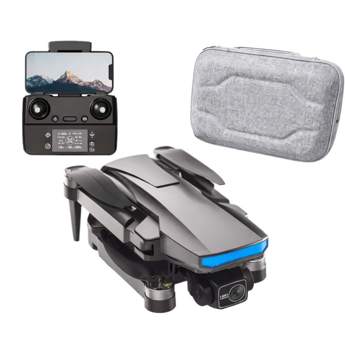 Drone Profissional S187 GPS Maps 5G 3KM 3 Gimbal Dual Cam 4K