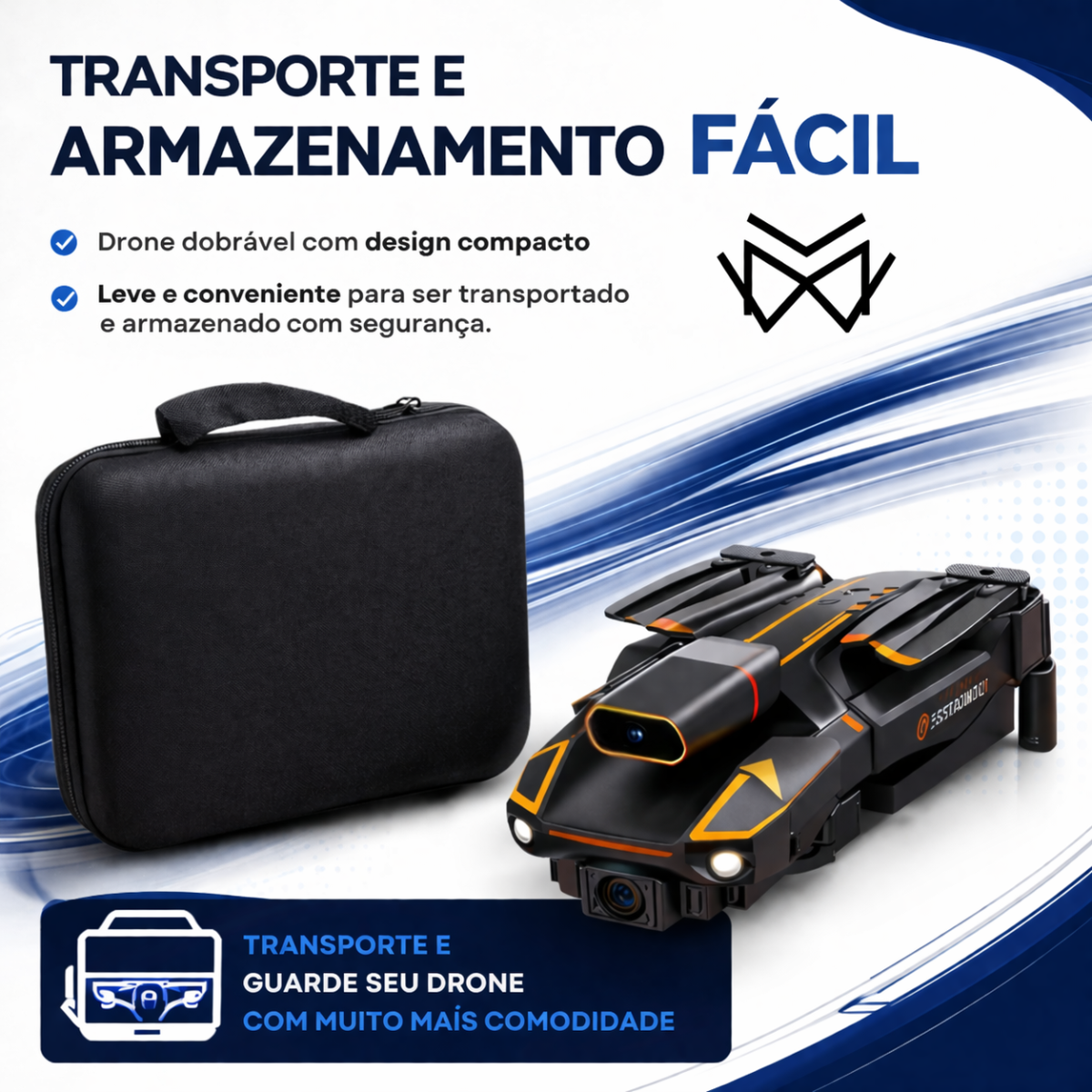 Drone Dual Câmera S91 Pro Sensor de Obstáculos