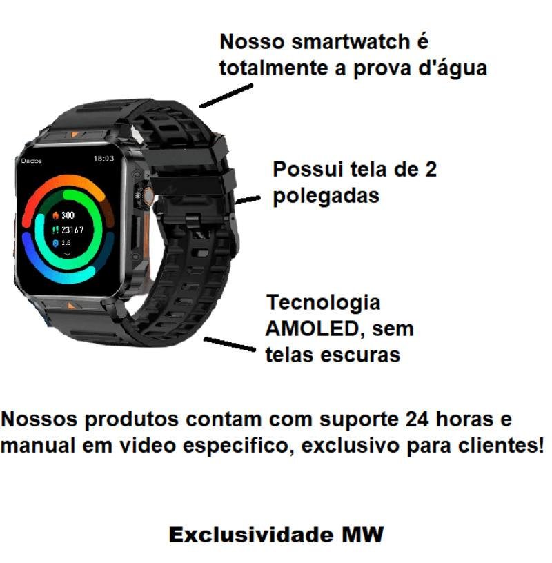 SmartWatch Colmi Esportivo À Prova D'Água IP68 Bluetooth ECG