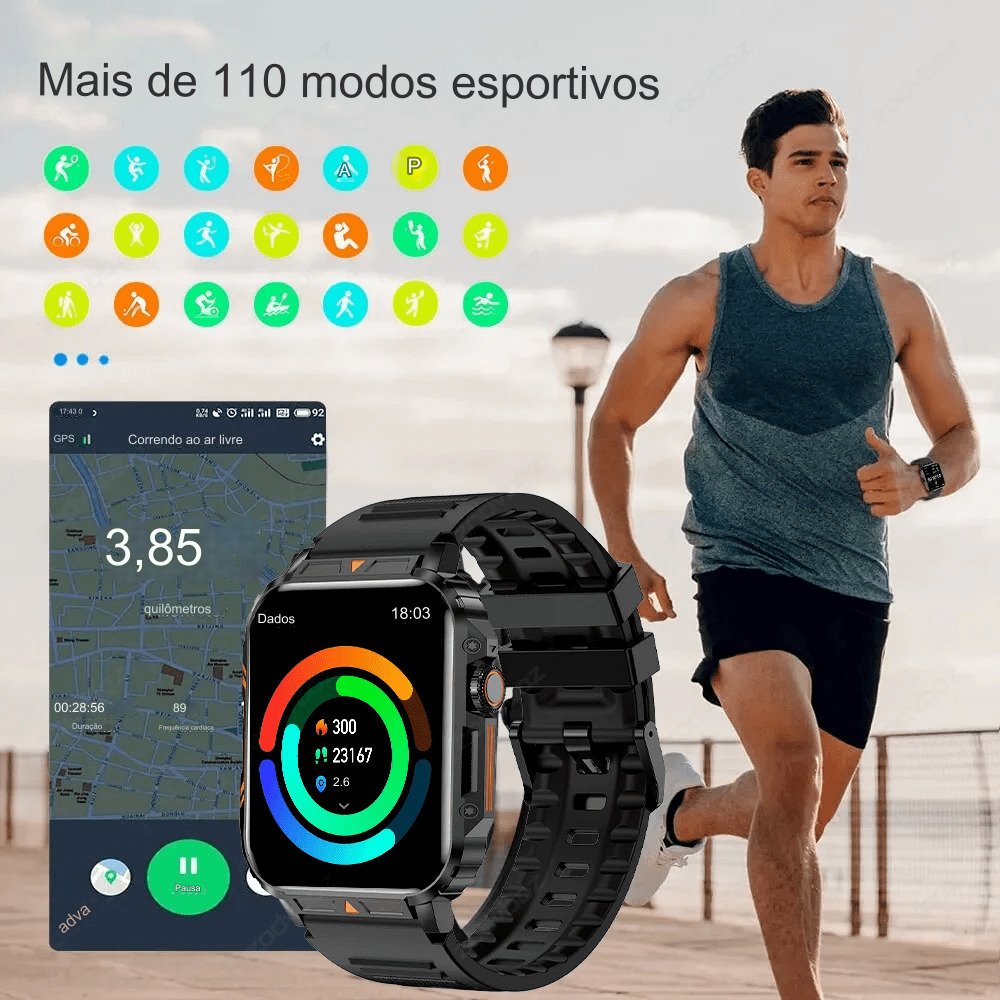 SmartWatch Colmi Esportivo À Prova D'Água IP68 Bluetooth ECG