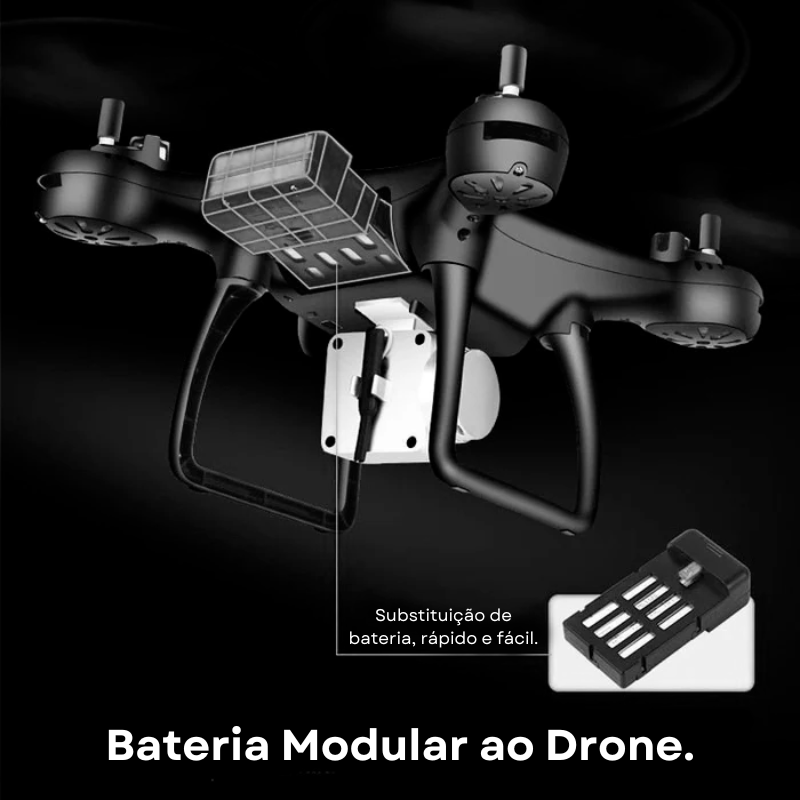 Drone X10 Voo Estável 2 Câmeras HD 1080p Wi-Fi 2.4GHz 360