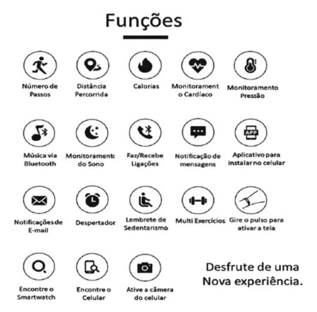 Smartwatch X7 Pro mostrando notificações