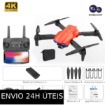 Drone Profissional K3 Wifi fpv 4K Dual Camera quadcopter Laranja dobrável com Voo 360