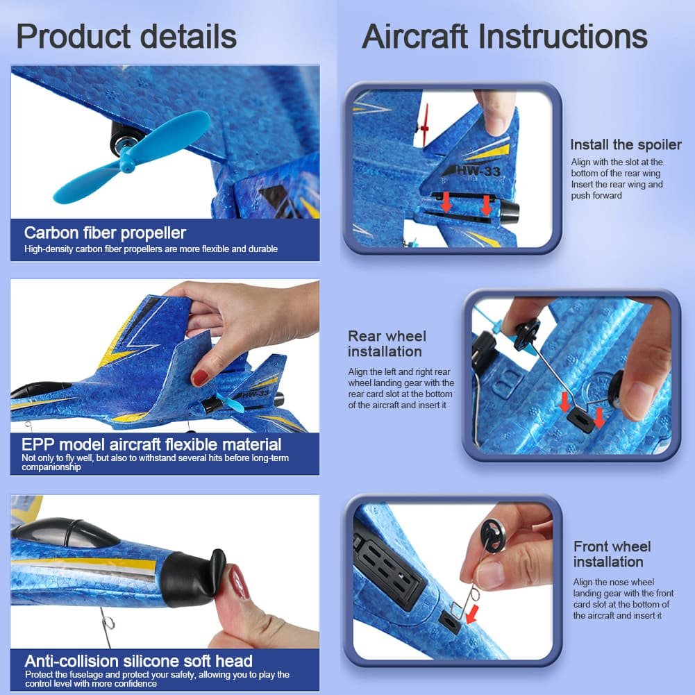 Avião de Controle Remoto - Caça Ultra Resistente